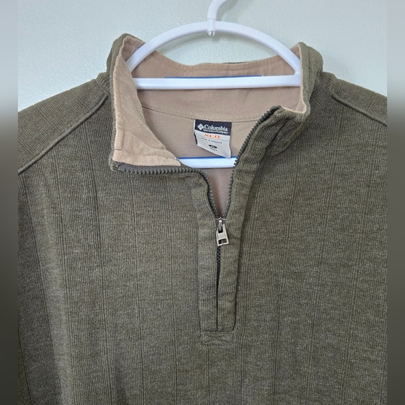Columbia Olive Green 1/4 Zip Sweater Size XL - Picture 4 of 6